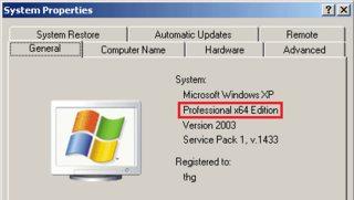 Windows XP Systemeigenschaften