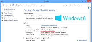 Windows 8-Systeminformationen