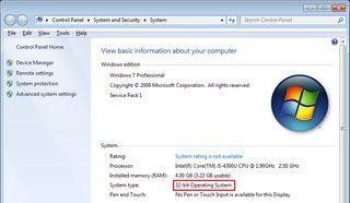 Windows 7-Systeminformationen